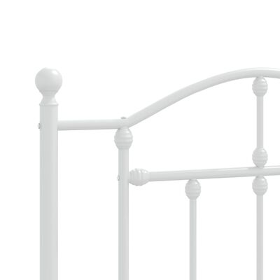 vidaXL Tête de lit métal blanc 90 cm