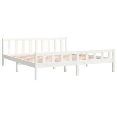 vidaXL Cadre de lit sans matelas blanc bois massif 160x200 cm