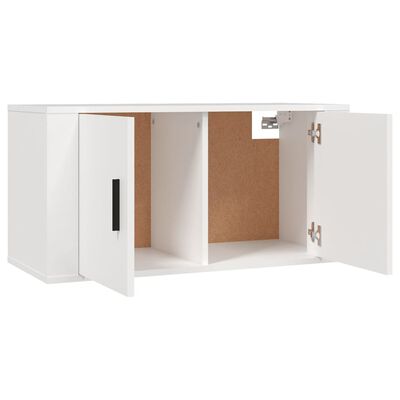 vidaXL Meubles TV muraux 2 pcs blanc 80x34,5x40 cm