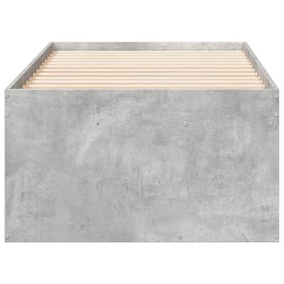 vidaXL Lit de jour avec tiroirs sans matelas gris béton 75x190 cm