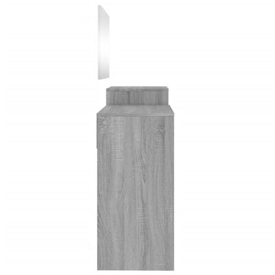 vidaXL Ensemble de coiffeuse 3 pcs sonoma gris bois d'ingénierie