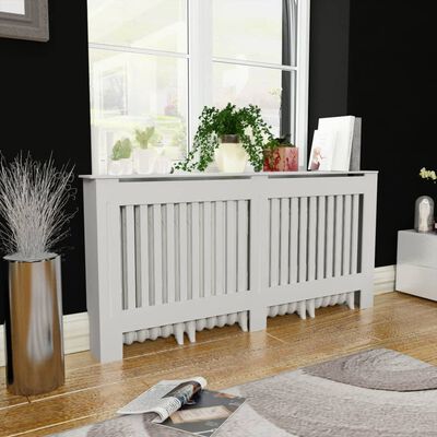 Maison Exclusive - Cache-radiateur MDF Blanc 205 cm