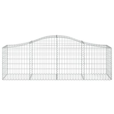 vidaXL Paniers à gabions arqués 40 pcs 200x50x60/80 cm fer galvanisé