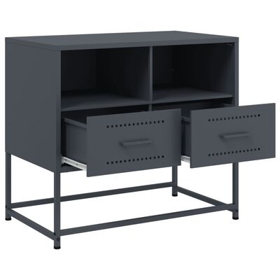 vidaXL Meuble TV anthracite 68x39x60,5 cm acier