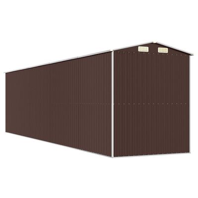 vidaXL Abri de jardin Marron foncé 192x772x223 cm Acier galvanisé