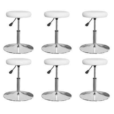 vidaXL Chaises à manger lot de 6 blanc similicuir