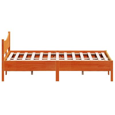 vidaXL Cadre de lit sans matelas cire marron 140x200cm bois pin massif