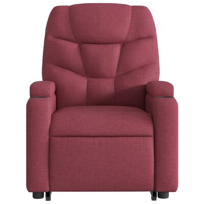 vidaXL Fauteuil inclinable de massage Rouge bordeaux Tissu