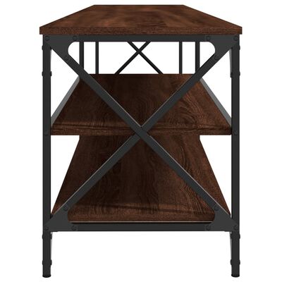 vidaXL Meuble TV chêne marron 200x40x50 cm bois d'ingénierie et métal