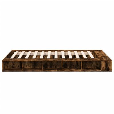 vidaXL Cadre de lit sans matelas chêne fumé 120x200 cm