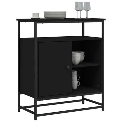 vidaXL Buffet noir 69x35x80 cm bois d'ingénierie