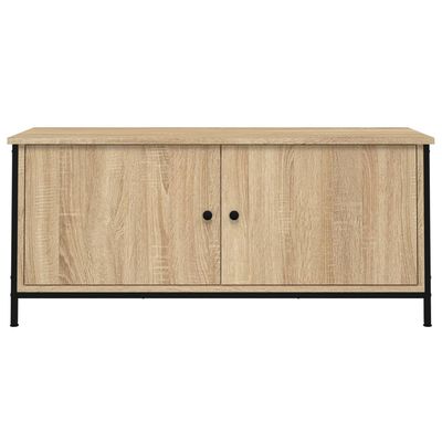 vidaXL Meuble TV avec portes chêne sonoma 102x35x45 cm bois ingénierie