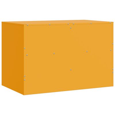 vidaXL Meuble TV jaune moutarde 67x39x44 cm acier