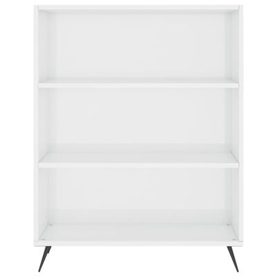 vidaXL Bibliothèque blanc brillant 69,5x32,5x90 cm bois d'ingénierie