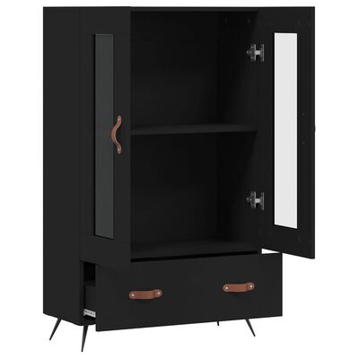 vidaXL Buffet haut noir 69,5x31x115 cm bois d'ingénierie