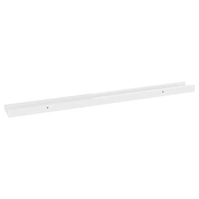 vidaXL Étagères murales 2 pcs Blanc brillant 80x9x3 cm