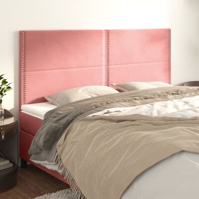 vidaXL Têtes de lit 4 pcs Rose 90x5x78/88 cm Velours