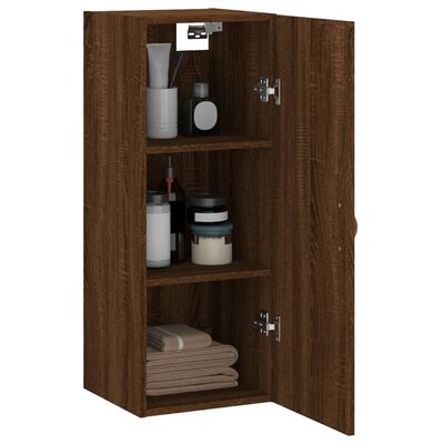 vidaXL Armoire murale chêne marron 34,5x34x90 cm