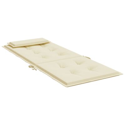 vidaXL Coussins de chaise à dossier haut lot de 6 crème tissu oxford