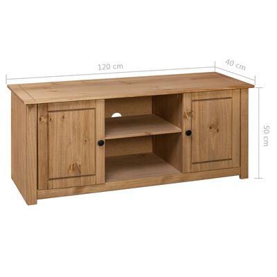 vidaXL Meuble TV 120x40x50 cm Bois de pin massif Gamme Panama