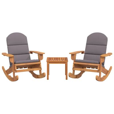 vidaXL Ensemble de salon de jardin Adirondack 3 pcs bois acacia solide