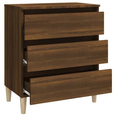 vidaXL Buffet Chêne marron 60x35x69 cm Bois d'ingénierie