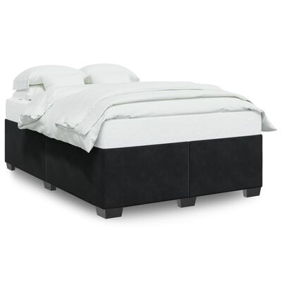 vidaXL Cadre de lit sans matelas noir 140x190 cm velours