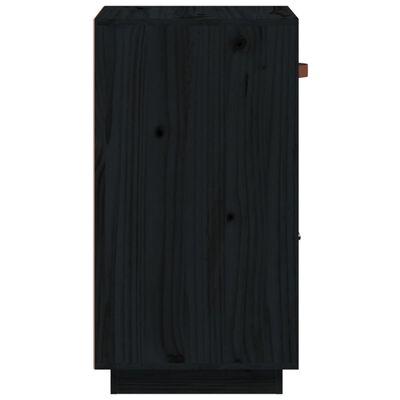 vidaXL Buffet Noir 34x40x75 cm Bois massif de pin