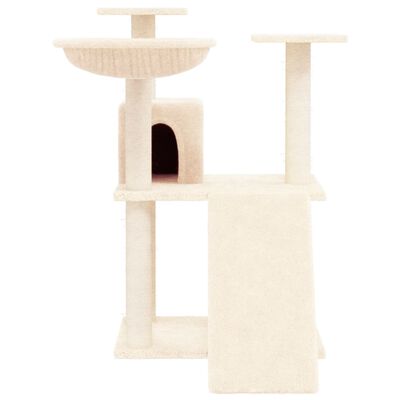 vidaXL Arbre à chat avec griffoirs en sisal Crème 83 cm