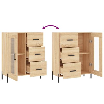 vidaXL Buffet chêne sonoma 69,5x34x90 cm bois d'ingénierie