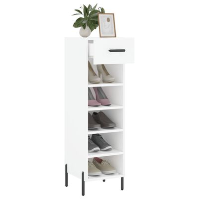 vidaXL Armoire à chaussures blanc 30x35x105 cm bois d'ingénierie