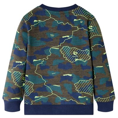 Sweatshirt pour enfants kaki foncé 128