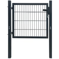 vidaXL Portillon Acier Anthracite 105x150 cm