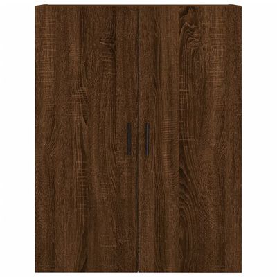 vidaXL Buffet haut Chêne marron 69,5x34x180 cm Bois d'ingénierie