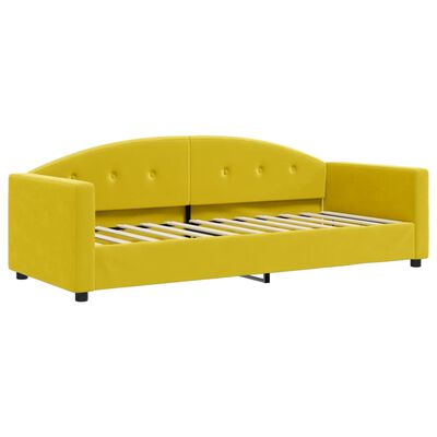 vidaXL Lit de jour avec matelas jaune 80x200 cm velours