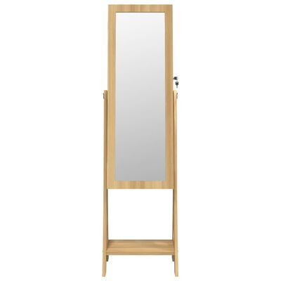 vidaXL Armoire à bijoux miroir avec lumières LED sur pied