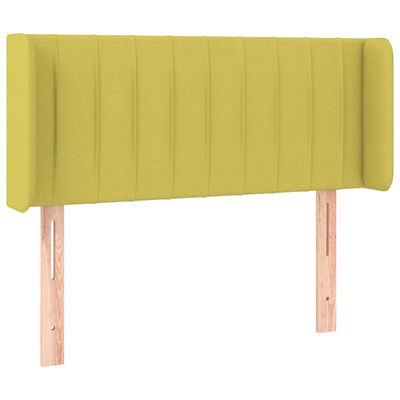 vidaXL Tête de lit avec oreilles Vert 93x16x78/88 cm Tissu