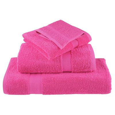 vidaXL Serviettes de douche de qualité supérieure SOLUND 10 pcs rose