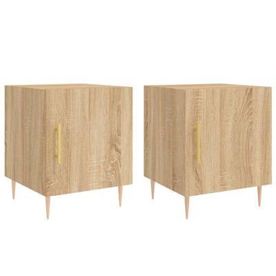 vidaXL Tables de chevet 2 pcs chêne sonoma 40x40x50 cm bois ingénierie