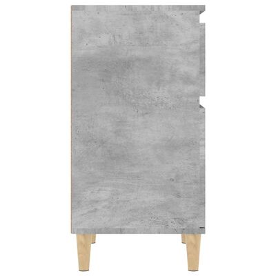 vidaXL Tables de chevet 2 pcs gris béton 40x35x70 cm