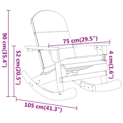 vidaXL Ensemble de salon de jardin Adirondack 3 pcs bois acacia solide