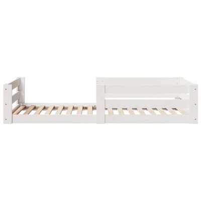 vidaXL Cadre de lit sans matelas blanc 75x190 cm bois de pin massif