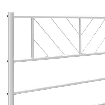 vidaXL Tête de lit métal blanc 100 cm