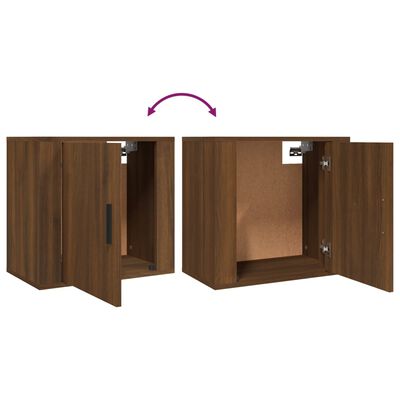 vidaXL Tables de chevet murales 2 pcs Chêne marron 50x30x47 cm