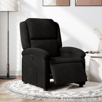 vidaXL Fauteuil inclinable électrique Noir Tissu