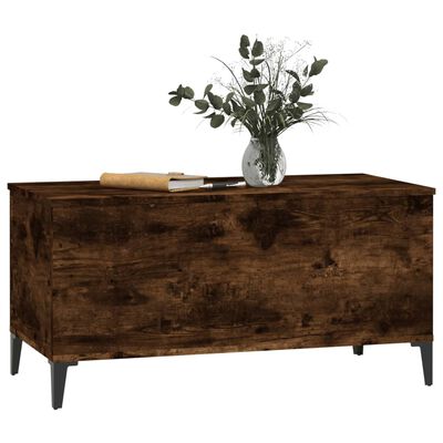 vidaXL Table basse Chêne fumé 90x44,5x45 cm Bois d'ingénierie