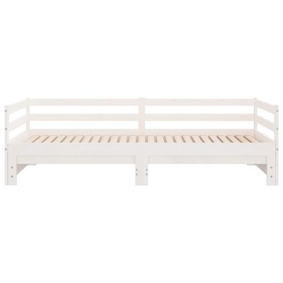 vidaXL Lit coulissant blanc bois de pin massif 2x(90x200) cm