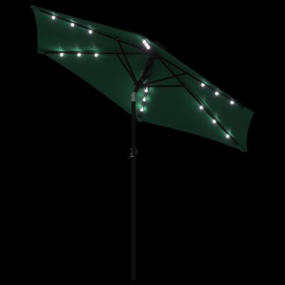 vidaXL Parasol de jardin avec mât en acier vert 225x225x212 cm