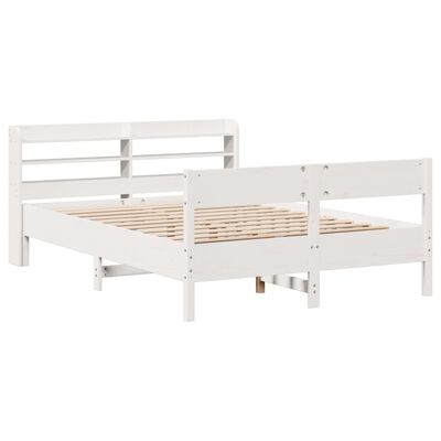 vidaXL Cadre de lit sans matelas blanc 120x200 cm bois de pin massif