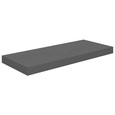 vidaXL Étagère murale flottante 2 pcs Gris brillant 60x23,5x3,8 cm MDF